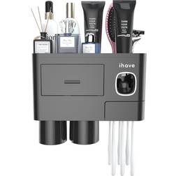 iHave Black Toothbrush Holder Wall Mounted