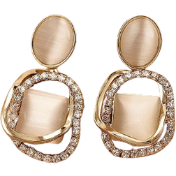 Shein Rhinestone Decor Drop Earrings