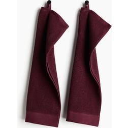 H&M 2-pack Cotton Terry Guest 30 x 50 Guest Towel Purple (50x30cm)