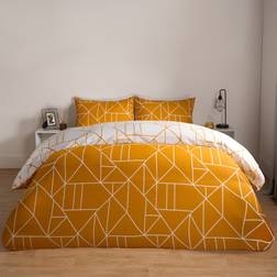 OHS Geometric Print Set - Double - Duvet Cover Yellow (200x200cm)
