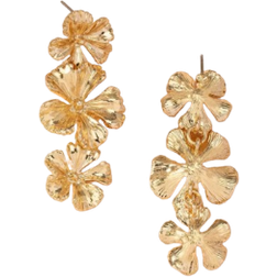 Shein 1pair Fashionable Zinc Alloy Flower Drop Earrings For Women For Daily Decoration