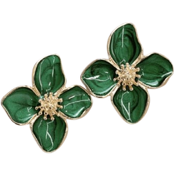 Shein Fashion Zinc Alloy Flower Stud Earrings For Women For Daily Decoration