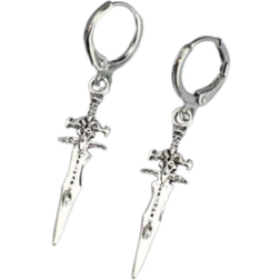Shein Retro Punk Street Style Earrings HipHop Cross Sword Pendant Creative Hoop Earings Unisex SwordShaped Ear Clips For Men Women
