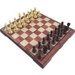 24hshop Schack Set Svart/Vita Pjäser 31,5x27,2cm