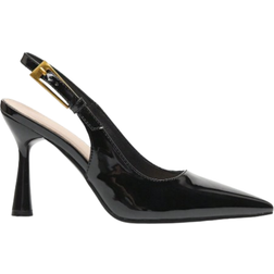 Shein Womens High Heel Pointed Toe Fashionable Buckled Stone Pattern Back Strap Shoes