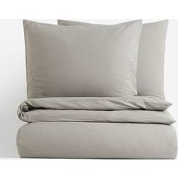 H&M Bettwäsche Für Doppel-/King-Size-Betten 240x220 80x80 - Braun Bettbezug Grau (240x220cm)