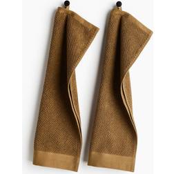 H&M 2-pack Cotton Terry Guest 30x50 Guest Towel Yellow (50x30cm)