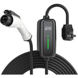 Rexing J1772 Level 2 NEMA 14-50 Portable Electric Vehicle EV Charger 32A 17' Black