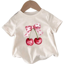 Shein Toddler Girls Casual Graphic Print Round Neck Pullover Top SpringSummer
