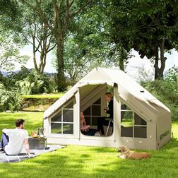 OutSunny Inflatable Camping Tent with Pump