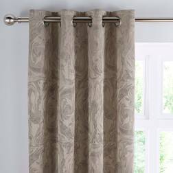 Dunelm Diablo Marble Eyelet Curtains Champagne 117x228cm