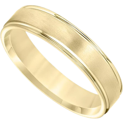 Macy's Satin Finish Beveled Edge Band in 18k Gold-Plated Sterling Silver Also in Sterling Silver Gold Over Sterling Silver