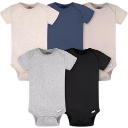 Gerber Baby 5pk Short Sleeve Onesies Cream Newborn