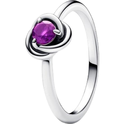 Pandora February Birthstone Eternity Circle Ring Ring Purple