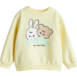 H&M Gul Sweatshirt - Ljusgul/Hello