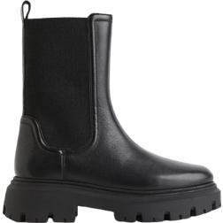 H&M Ladies Black Leather Chelsea boots
