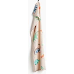 H&M Mönstrad Badhandduk 60x125 Beige Badlakan Beige (125x60cm)