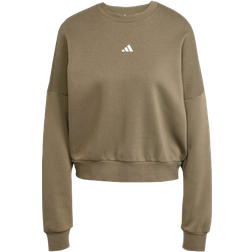 adidas Essentials Small Logo Feel Sweatshirt - Olive Strata/White