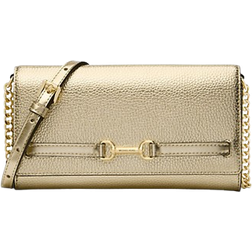Michael Kors Carson Large Metallic Pebbled Leather Crossbody Bag - Gold