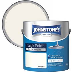 Johnstones Interior Bathroom Mid Sheen Wall Paint White Lace 2.5L