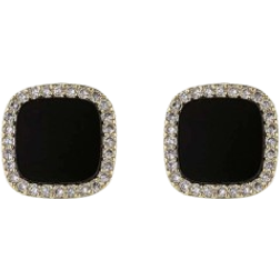 Shein Pair Fashionable Minimalist Square Geometric Earrings With Rhinestone
