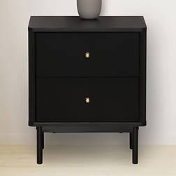 Emilia - Black Bedside Table 35x45cm