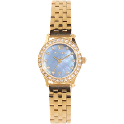 Ivy n Rox Glee damklocka guld/blå 24mm