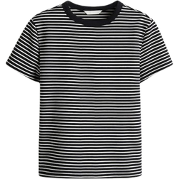 H&M Cotton T-shirt - Black/White Striped