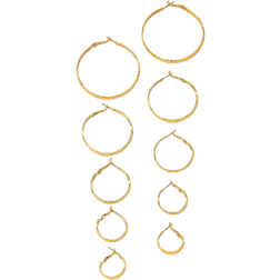 Shein 10pcs/Set Of Simple Semi Circular Smooth Earrings