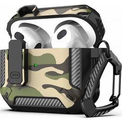 FoneFunShop Case Compatible With Apple Airpods 4 USB C Camouflage Green
