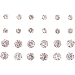 Shein 12pairs Cubic Zirconia Decor Stud Earrings
