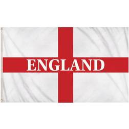 Henbrandt St George's Cross Flag 5ft x 3ft Polyester Double-Stitched Seam Metal Eyelets
