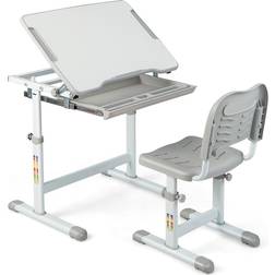 Casart Height Adjustable Kids Study Table and Chair Set