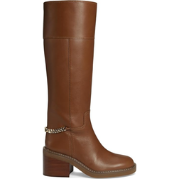 Michael Kors Women's Carlisle Chain-Detail Tall Boots Luggage (9.5M)