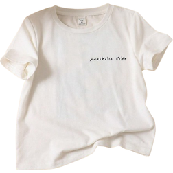 Shein Young Boy Matching Vacation Pattern Round Neck Short Sleeve TShirt