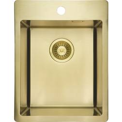 Hill Ceramic Stål Diskho Olfato Borstat Guld Matt 39 x 51 cm med Vattenlås