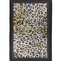Paoletti Leopardis Leopard Printed Indoor and Outdoor Rug 170 x 170 cm Brown, Black