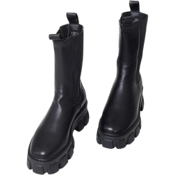 PrettyLittleThing Black Extreme Chunky Sole Calf High Chelsea Boots