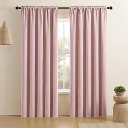 CUCRAF Light Pink Blackout Curtains 84 inch Length 2 Panels Set52x84"