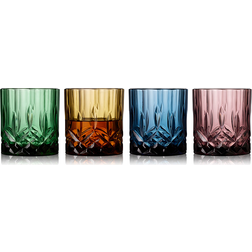 Lyngby Sorrento Multicolour Whiskyglas 32cl 4stk