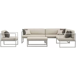 Sensum Skepparholmen Sand Loungesett, 1 Bord inkl. 2 Stolar & 1 Soffor