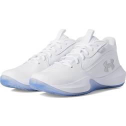 Under Armour Lockdown 7 Unisex Basketball Shoes - White/Metallic Silver