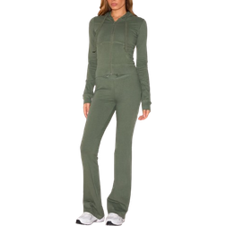 PrettyLittleThing Zip Up Fitted Track Jacket - Sea Green