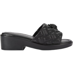 Kurt Geiger Women's Sandals Black Leather Kensington Flatform