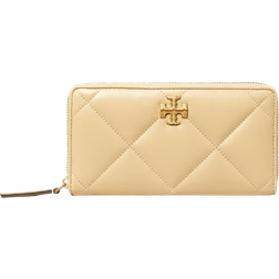 Tory Burch Quiltet Læder Kontinental Pung Dobbelt-T - Beige