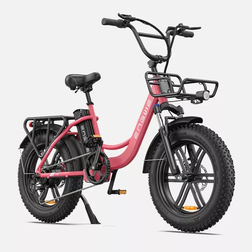 Engwe Front Suspension Step-Thru E-bike - Flamingo Pink Unisex