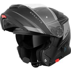 Bogotto H271 Taog Bluetooth Hjelm - Sort/Grå Herre