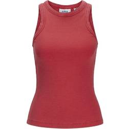 JJXX Jxforest STR Sl Wash Rib Top JRS - Racing Red