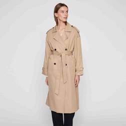 Vila L/S Long Trenchcoat - Beige
