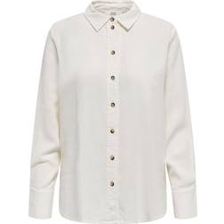 JDY Relaxed Linen Shirt Co-Ord - White